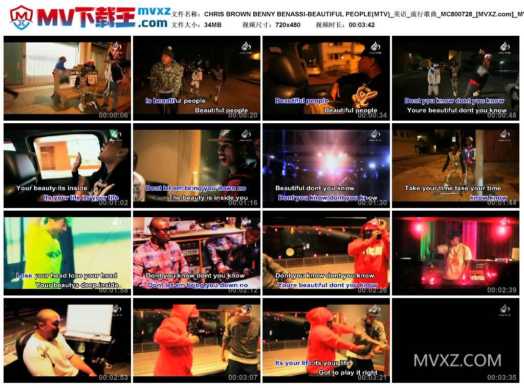 CHRIS BROWN BENNY BENASSI-BEAUTIFUL PEOPLE(MTV)_英语_流行歌曲_MC800728
